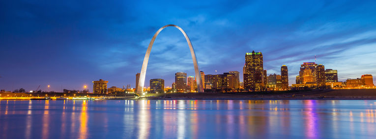 Gateway Arch in St. Louis, Missouri.